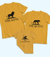 The King, The Queen And The future King Unisex Half Sleeve T-Shirts (Pack of 3)